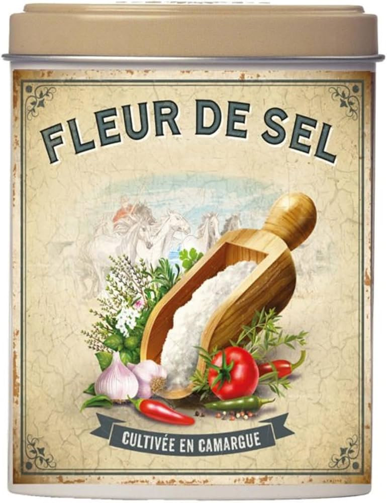 Esprit Provence, French Fleur de Sel de Camargue in Decorative Pouring Tin, 4.6 oz, Imported | Amazon (US)