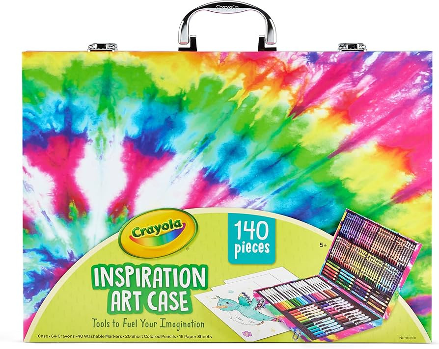 Crayola Inspiration Art Case Coloring Set - Tie-Dye (140ct), Art Set For Kids, Kids Art Supplies ... | Amazon (US)