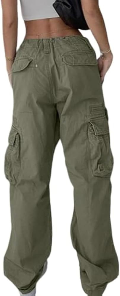 EMMIOL Cargo Pants for Women High Waisted with Pockets Y2K Streetwear Casual Tactical Travel Pant... | Amazon (US)