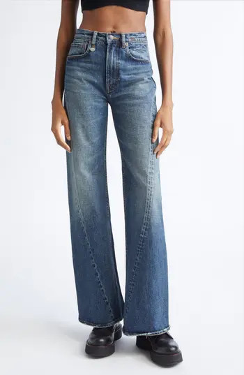 R13 Twisted Seam Flare Jeans in Melvin Blue Stretch at Nordstrom Rack, Size 27 | Nordstrom Rack