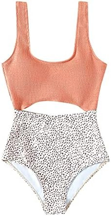 Floerns Women's Bathing Suit High Waisted Cut Out Monokini One Piece Swimsuit | Amazon (US)