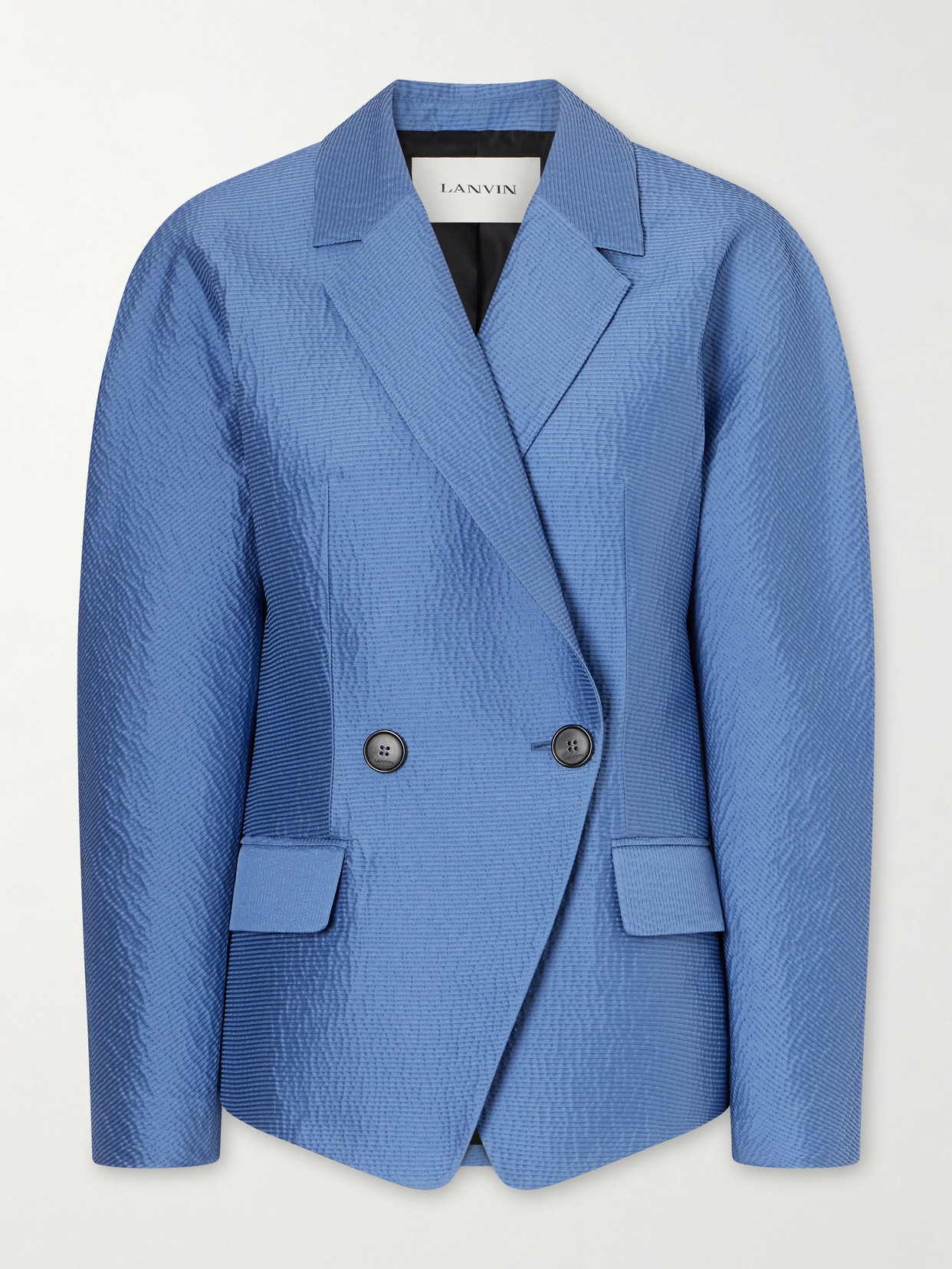Lanvin - Textured-satin Jacket - Blue | NET-A-PORTER (US)