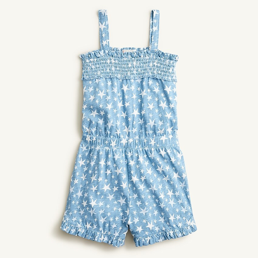 Girls' ruffle-trim tank romper | J. Crew US