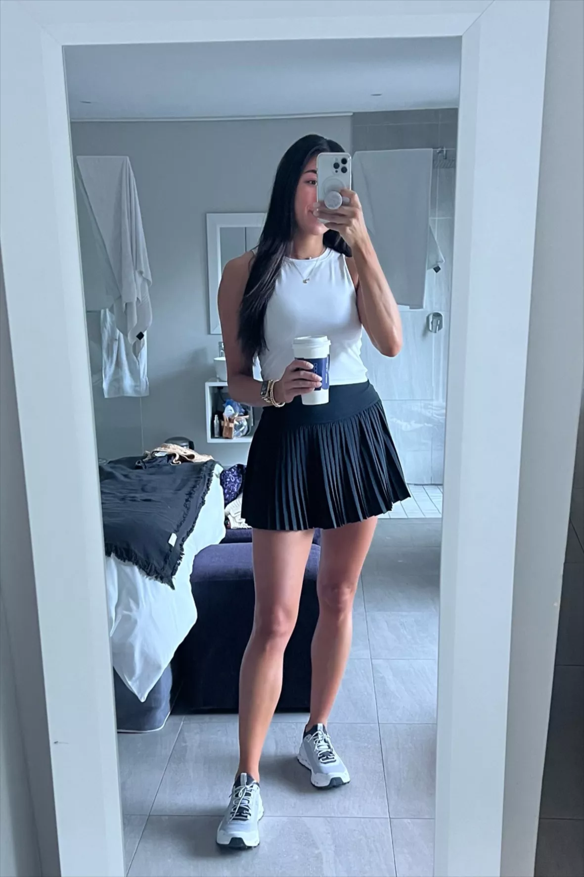 lululemon tennis skirt outfit 🤍  Lululemon outfits, Tennis skirt outfit,  Workout skirt outfit