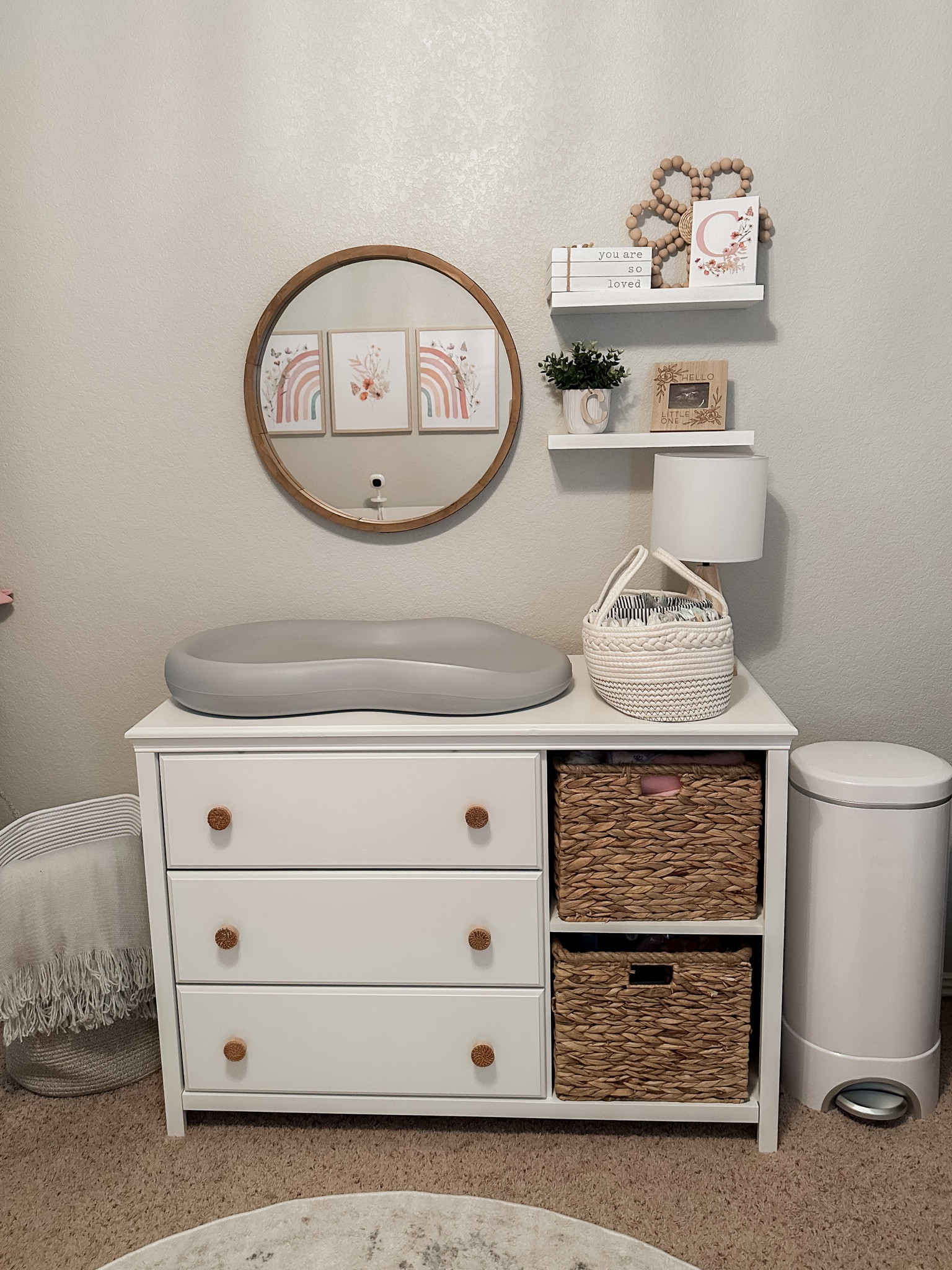 Boho nursery for baby girl🩷

Boho, nursery, rainbows, wicker, baby, white, natural, baby girl, floral, greenery

#LTKhome #LTKkids #LTKbaby