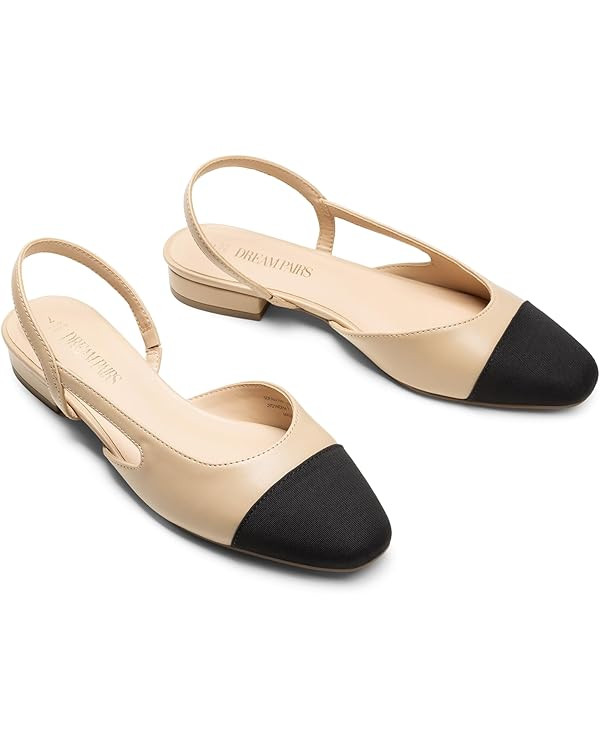 DREAM PAIRS Ballet Flats for Women Slingback Work Flats | Amazon (US)