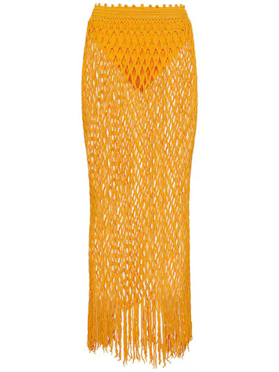 Net crochet midi skirt - Dion Lee - Women | Luisaviaroma | Luisaviaroma