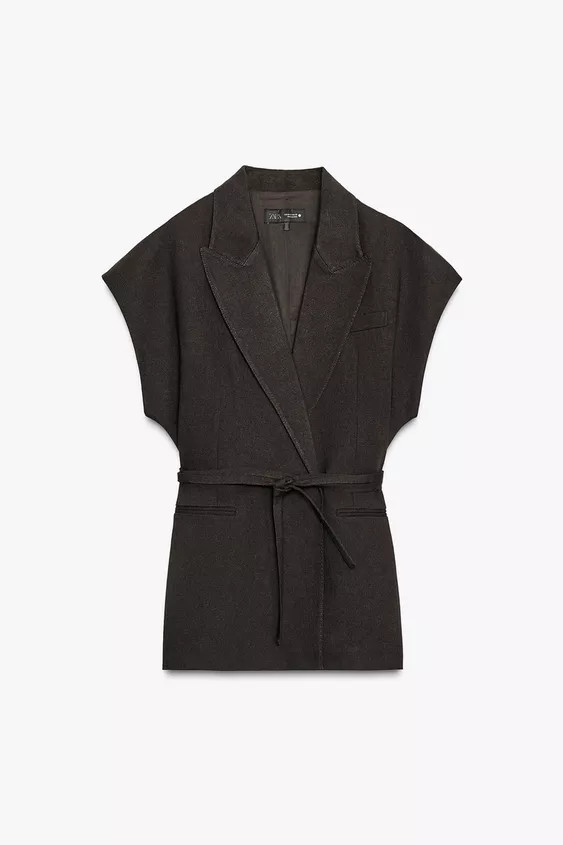 DOPPELREIHIGE WESTE MIT LEINEN ZW COLLECTION | Zara DE