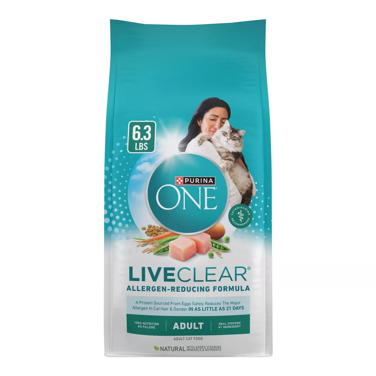 Purina ONE LiveClear Chicken Flavor Adult Dry Cat Food - 6.3lbs | Target