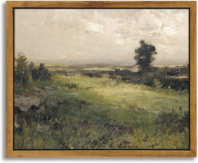 InSimSea Framed Canvas Wall Art Vintage Decor, The Vast Grassland Wall Art Room Decor, Classical ... | Amazon (US)