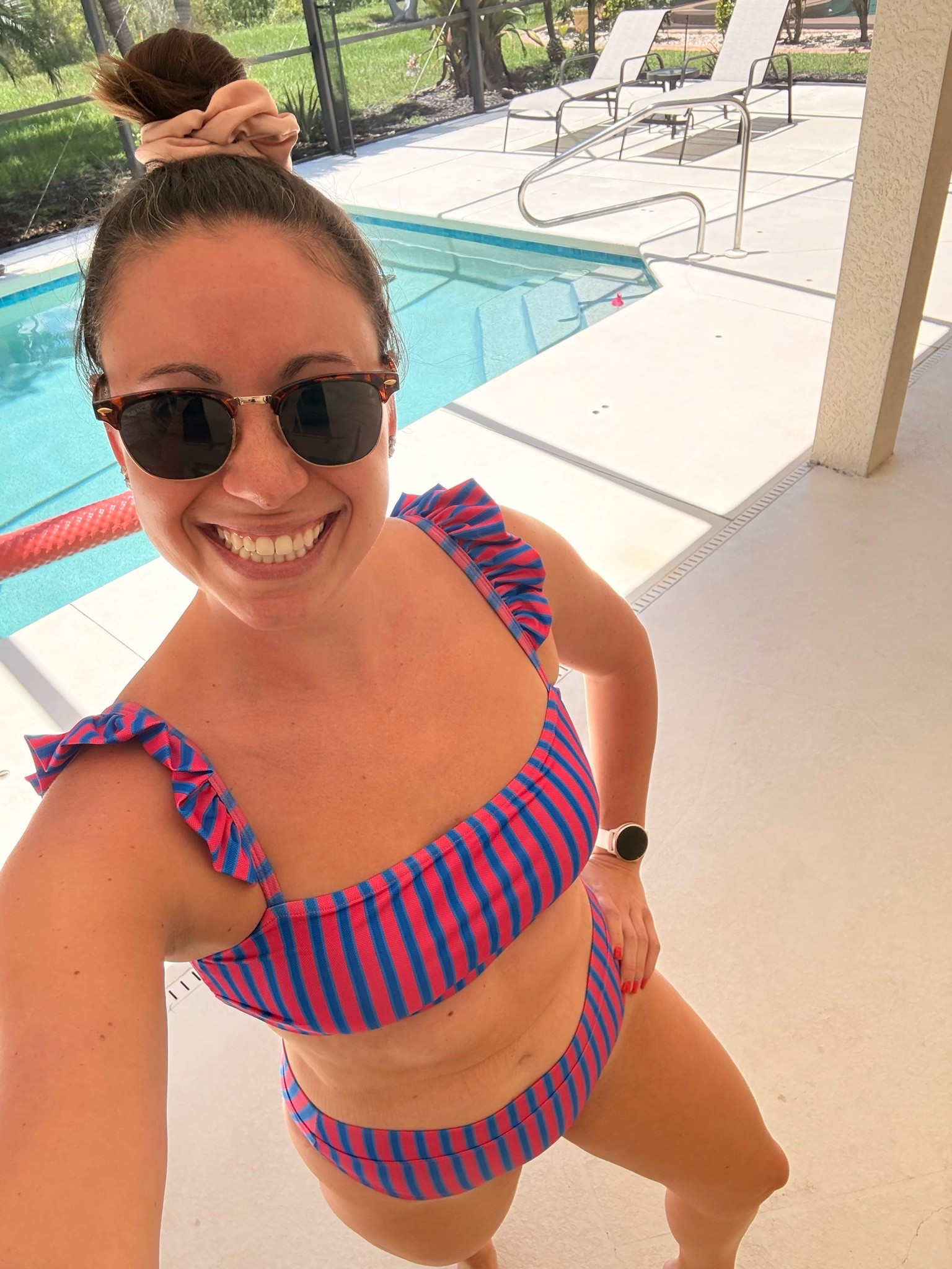 Pool day in Albion Fit in my new favorite swimsuit! This suit is the perfect combo of sexy and conservative making it appropriate for any beach day! Fits true to size and comes in so many styles, cuts, colors and patterns!

#LTKgrwm #LTKSeasonal #LTKSwim