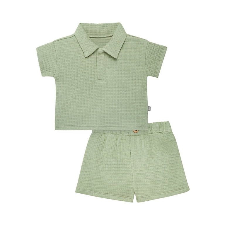 Modern Moments by Gerber Baby Boy Short Sleeve Shirt and Short Outfit Set, 2-Piece, Sizes 0/3 Mon... | Walmart (US)