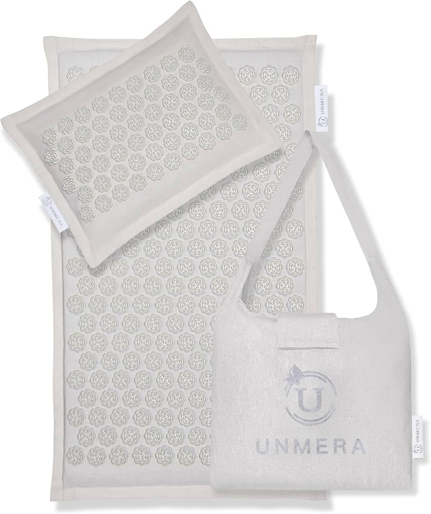 UNMERA Acupressure Mat and Pillow Set,Natural Eco Linen & Coconut Fiber Filling,for Back/Neck Pai... | Amazon (US)