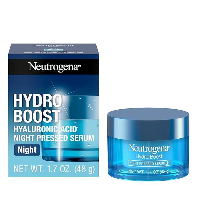 Neutrogena Hydro Boost Night Moisturizer for Face, Hyaluronic Acid Facial Serum for Dry Skin, Oil... | Amazon (US)