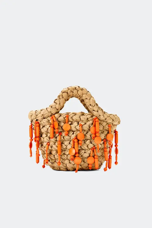 SIMONMILLER Beaded Shelly Bag in Natural/orange at Nordstrom | Nordstrom