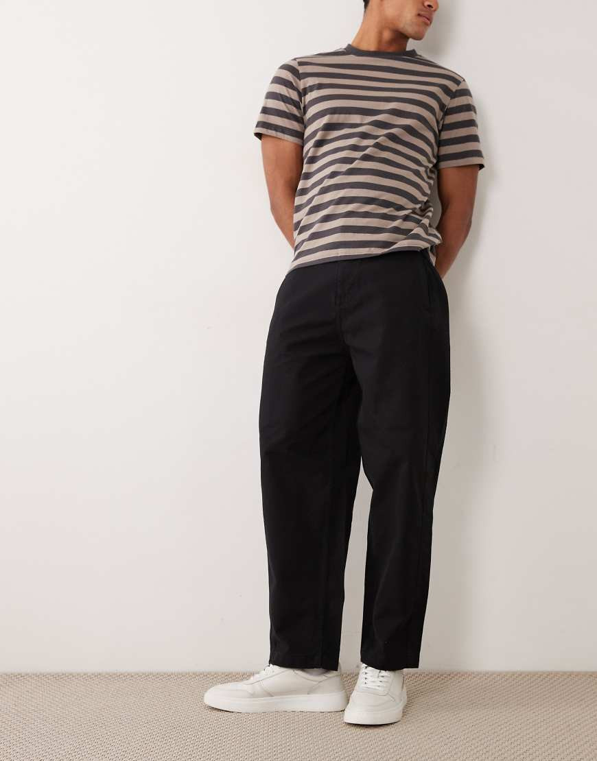 Jack & Jones barrel leg chino pants in black | ASOS (Global)