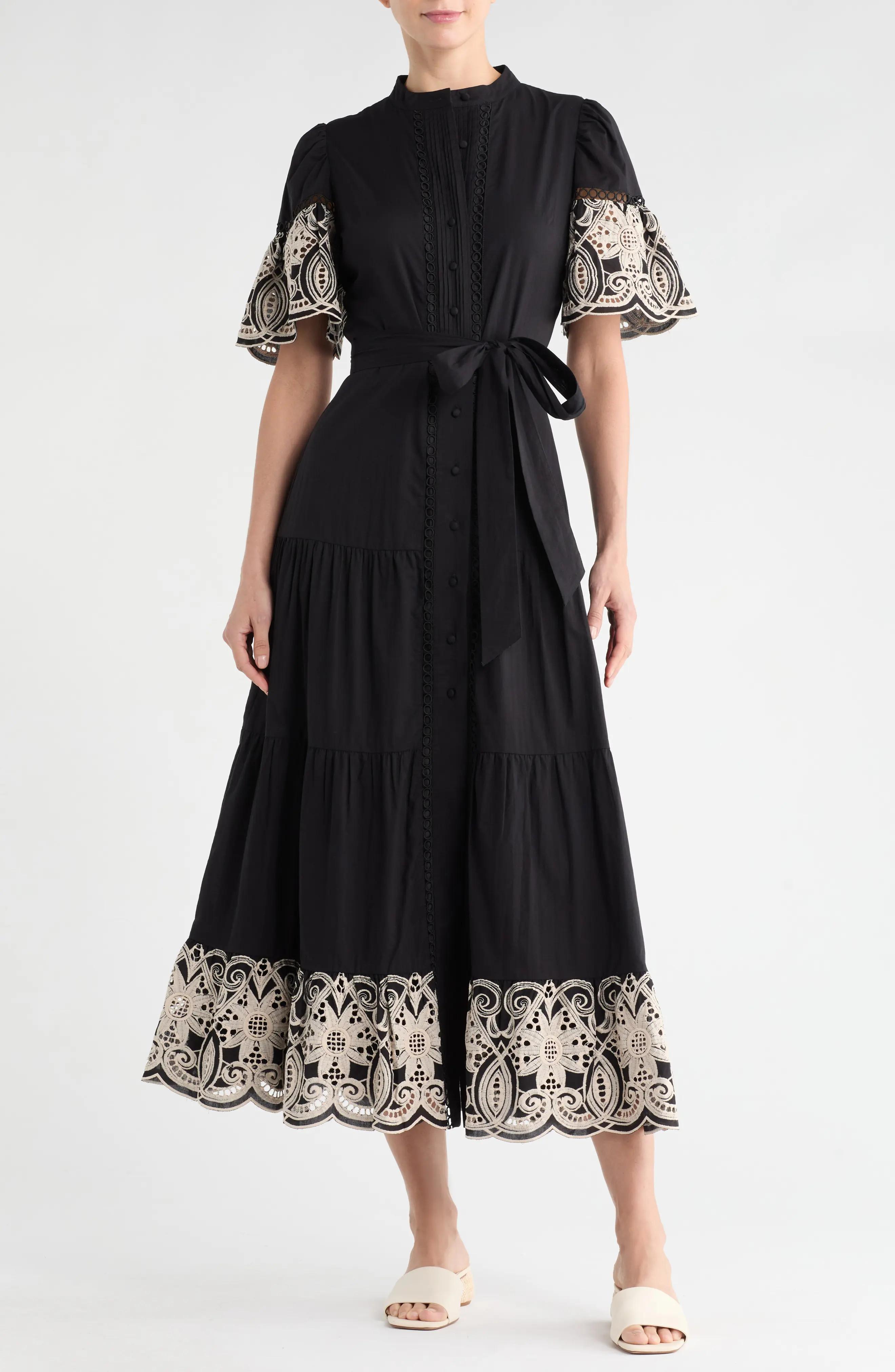 Southampton Embroidered Maxi Shirtdress (Women) | Nordstromrack | Nordstrom Rack