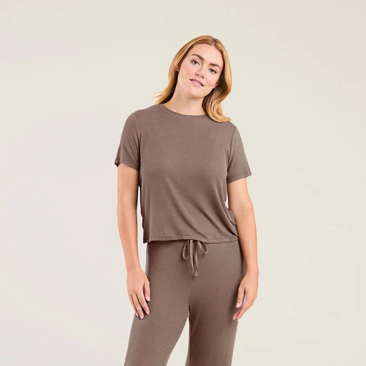 Ribbed Pajama Set | Chocolate | nuuds