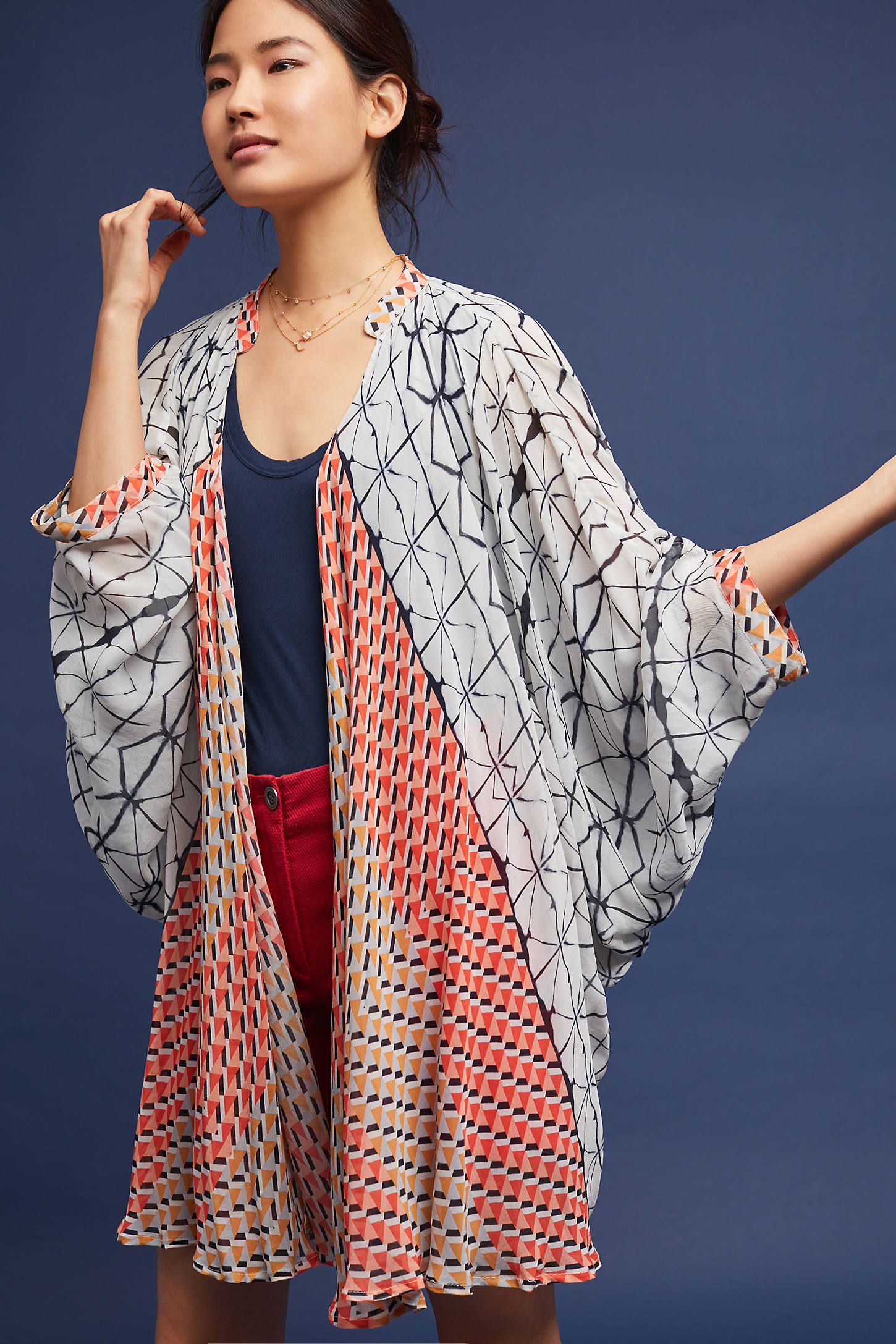 Cora Geometric Kimono | Anthropologie (US)