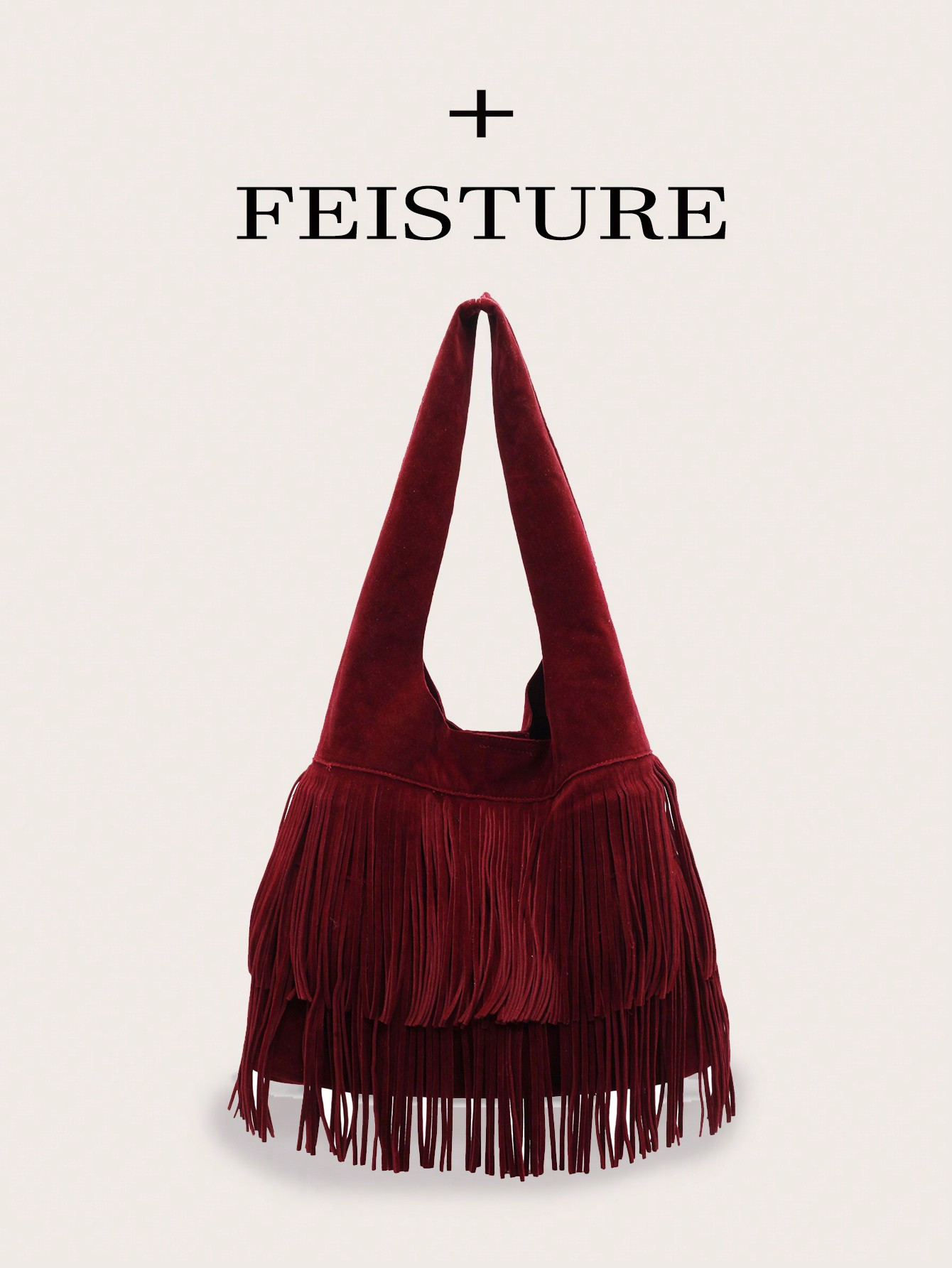 1pc FEISTURE Solid Color PU Suede Fringe Crossbody Bag, Large Capacity, Suitable For Girls, Women... | SHEIN