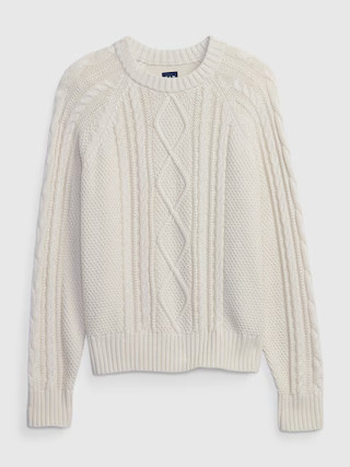 Cable-Knit Crewneck Sweater | Gap (US)