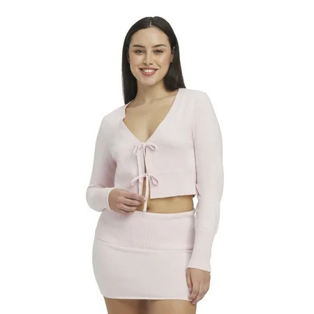 Mills by Millie Bobby Brown Women's Long Sleeve Crop Cardigan, Sizes XXS-XXL | Walmart (US)
