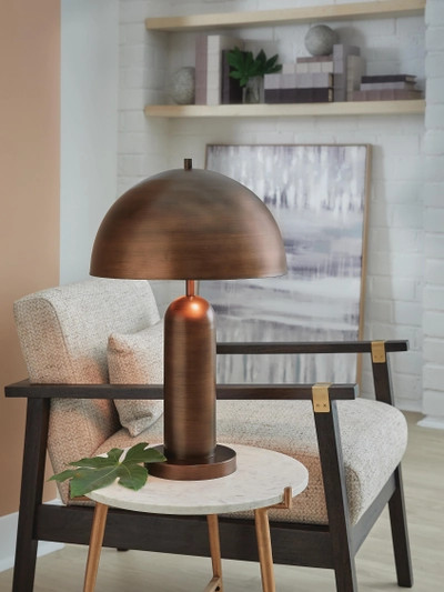Wendfield Table Lamp, Antique Copper Finish | Ashley