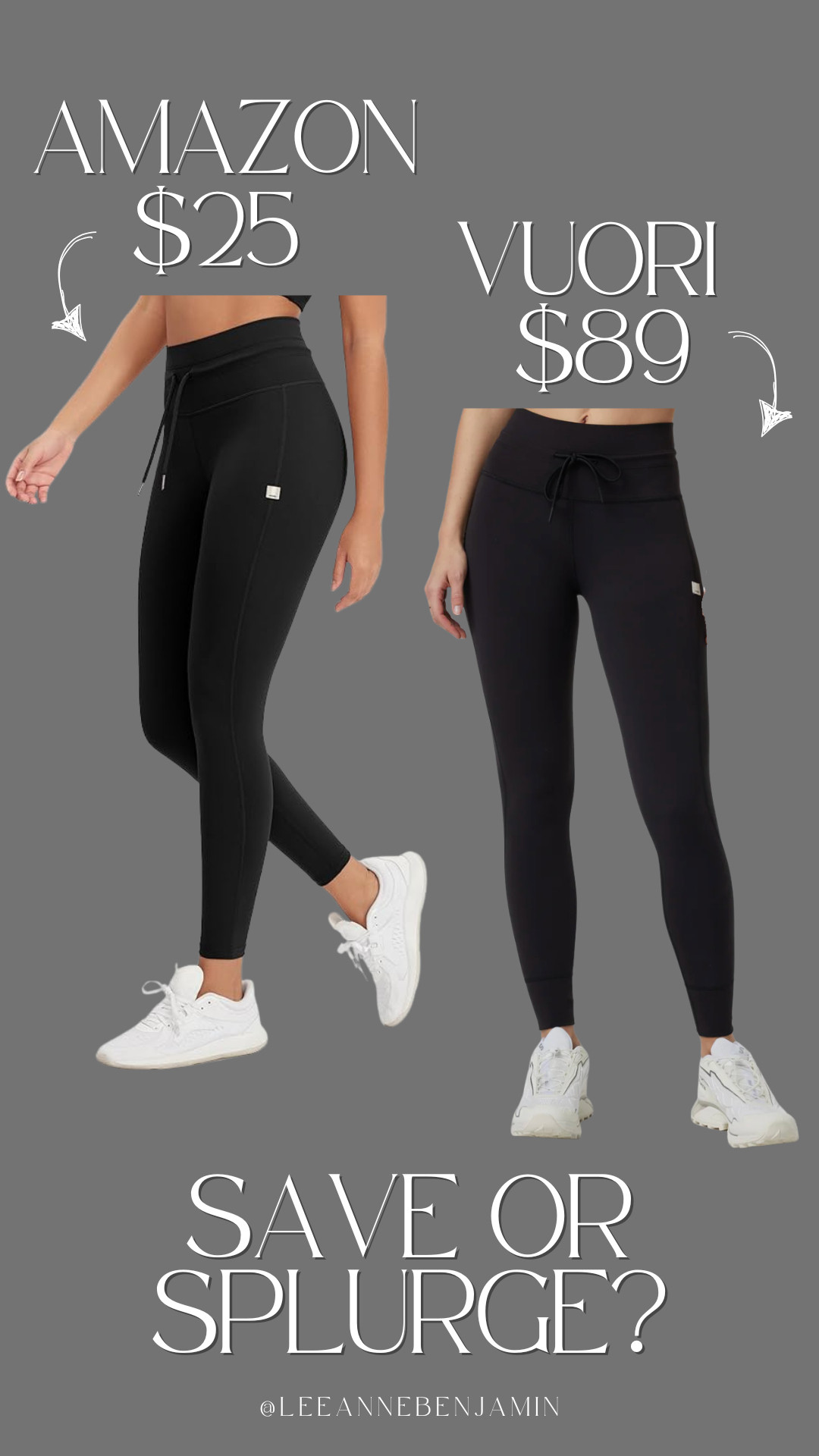 Would you save or splurge on the daily leggings? $25 on Amazon vs. $89 on Vuori!  

 #LTKootd #LTKmomlife #LTKSaleAlert