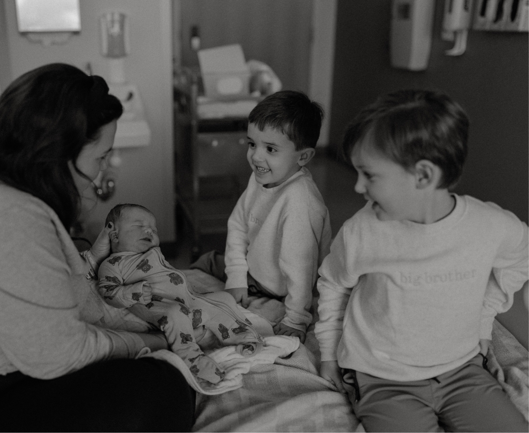 My favorite pictures to ever exist… my big boys meeting their baby brother for the first time. 🥹🤎 
I love their “big brother” sweatshirts! 

#LTKBaby #LTKSeasonal #LTKKids