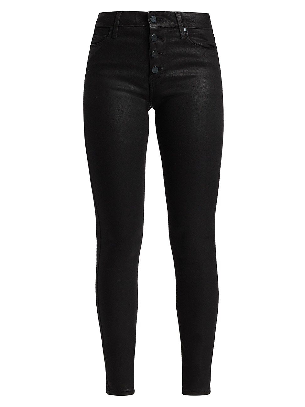 Paige Jeans Women's Hoxton Fog Luxe Coated Jeans - Black Fog - Size Denim: 27 | Saks Fifth Avenue