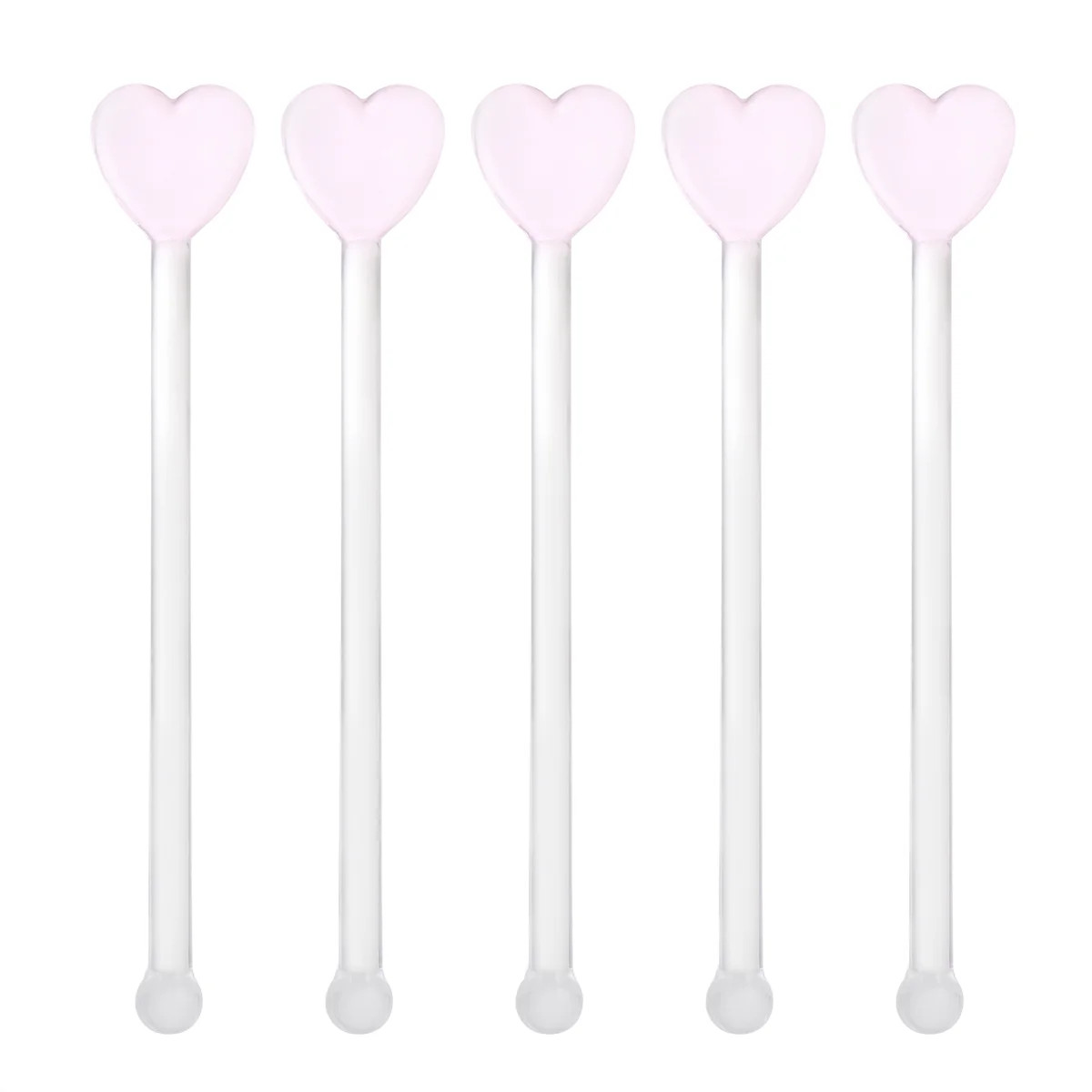 5pcs Heart Stirring Rod Glass Stirring Stick Creative Muddler Decorative Mix Rod | Walmart (US)