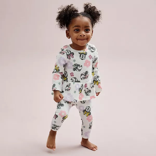 Disney's Minnie Mouse Baby Girl Sweatshirt & Flare Pants Set by Jumping Beans® | Kohl's
