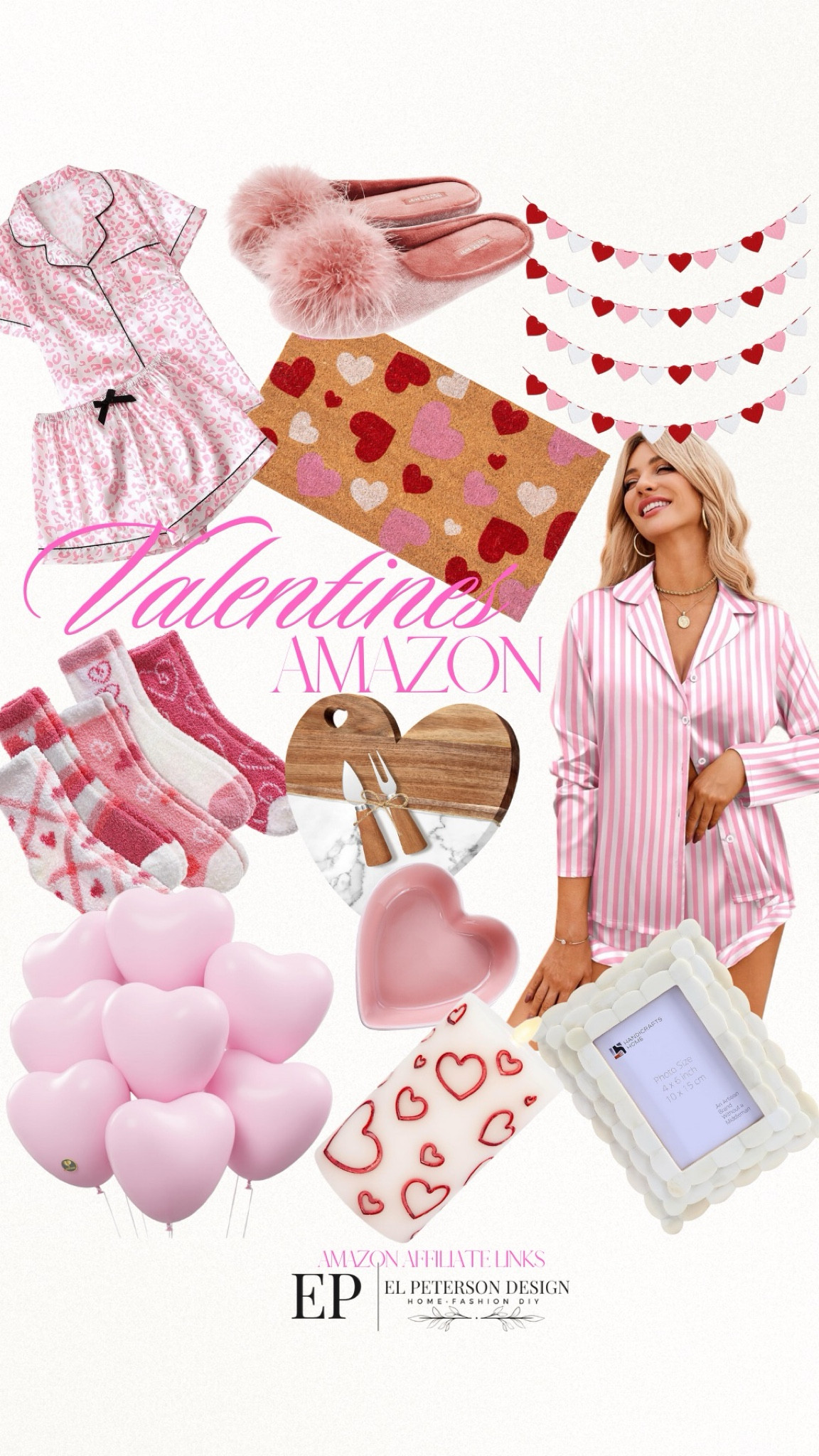 Amazon valentines 
Pjs
Slippers
Heart garland
Door mat
Picture frame
Ballon’s
Socks
Candle
Heart dish
Cheese board


#LTKStyleTip #LTKHome