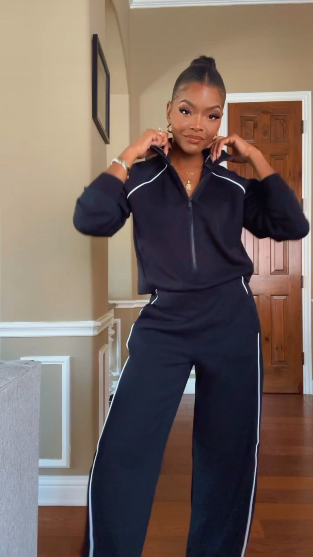 The hype is real 🤍 This Spanx AirEssentials® Half Zip Jumpsuit is made with their signature light-as-air fabric + 4-way stretch… so it’s chic enough for dinner and cozy enough for travel or lounging.

I love the relaxed yet elevated fit — polished piping details meet ultimate comfort. Basically, it feels like pajamas but looks like luxury 🖤

Linked for you + code JASMINEMXSPANX saves you 🥂 #SpanxPartner

#LTKSeasonal #LTKSaleAlert #LTKFindsUnder50