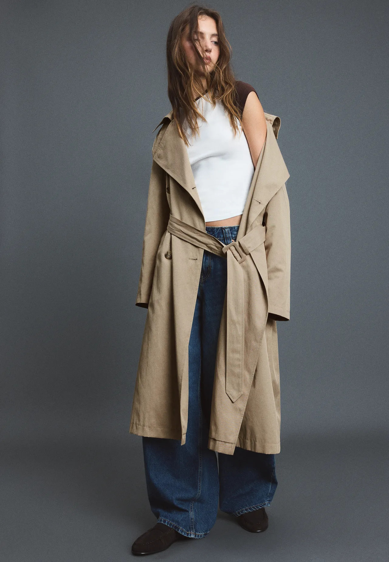 Lange basic trenchcoat | Stradivarius (NL)