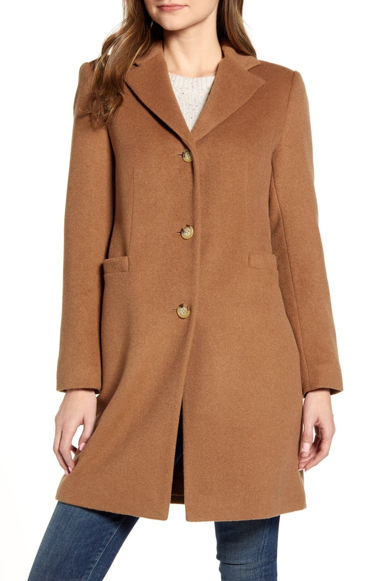 Wool Blend Reefer Coat | Nordstrom