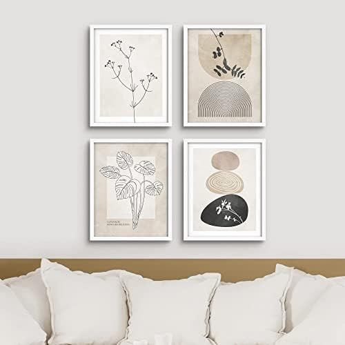 Zenobia Framed Wall Art Collage Print Gallery Set Retro Boho Geometric Jungle Forest Plants Nature A | Amazon (US)