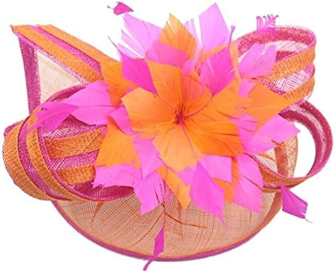 Lawliet Womens Sinamay Feather Fascinator Cocktail Hat Headband Church Wedding A268 | Amazon (US)
