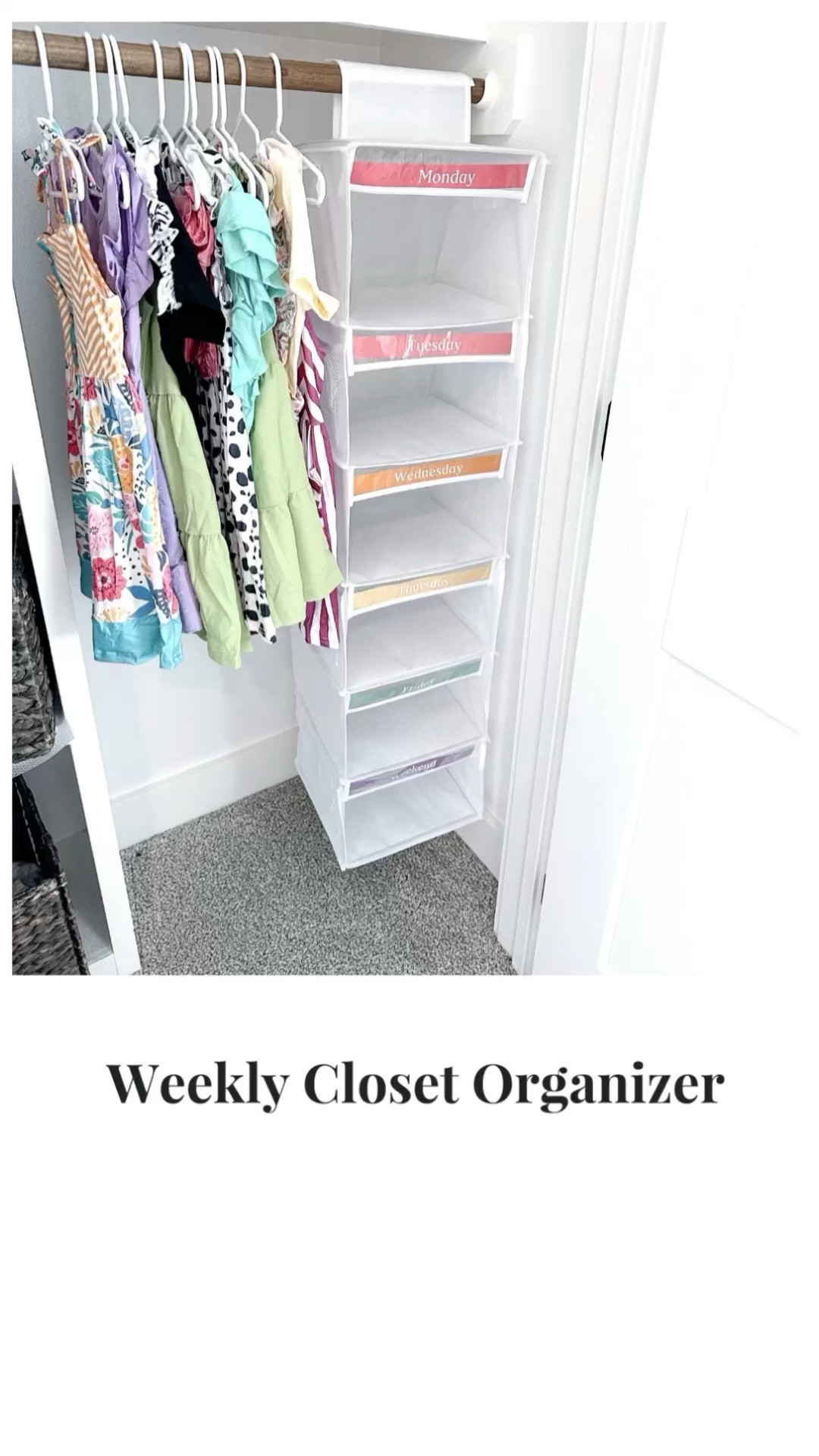 This Weekly Closet Organizer is so handy!  I usually organize and plan what my daughter is going to wear for the week on Sunday afternoon. It definitely makes our morning getting dressed  run much smoother!   

#LTKhome #LTKkids #LTKfamily