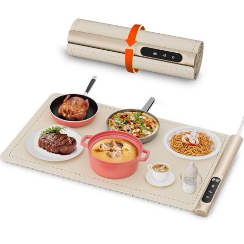 Newise Food Warming Mat, Electric Warming Tray-Upgraded Graphene Full Surface Heating, 6 Temperature Settings and Timing Function, Portable Food Warmers for Parties, Buffet, Family Gatherings | Amazon (US)