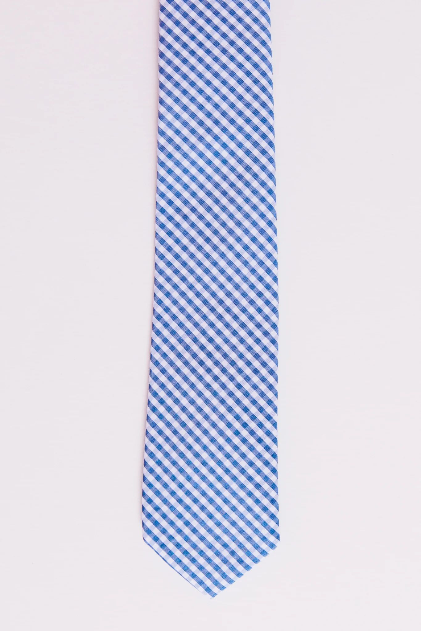 Mens Max Tie in Indie Blue Gingham | Ivy City Co