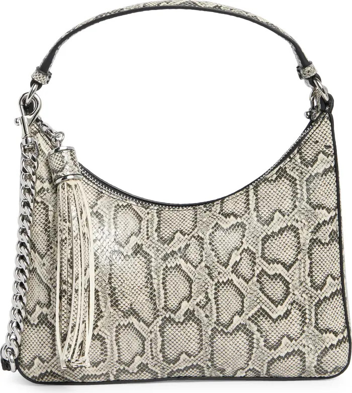 Snakeskin Print Leather Mini Hobo Bag | Nordstrom Rack