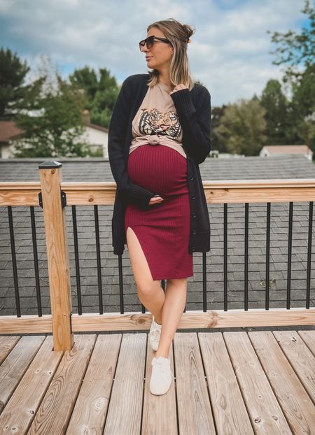 Cool mom vibes 😎

Styling the bump with a cute midi skirt / graphic tee and cozy cardigan. 

Cardigan is from NOM Maternity and my code will save you money. RACHEL20

Fall outfit | expecting mom | bump friendly | fall style | mom outfit | maternity outfit | casual style | amazon finds | graphic tees