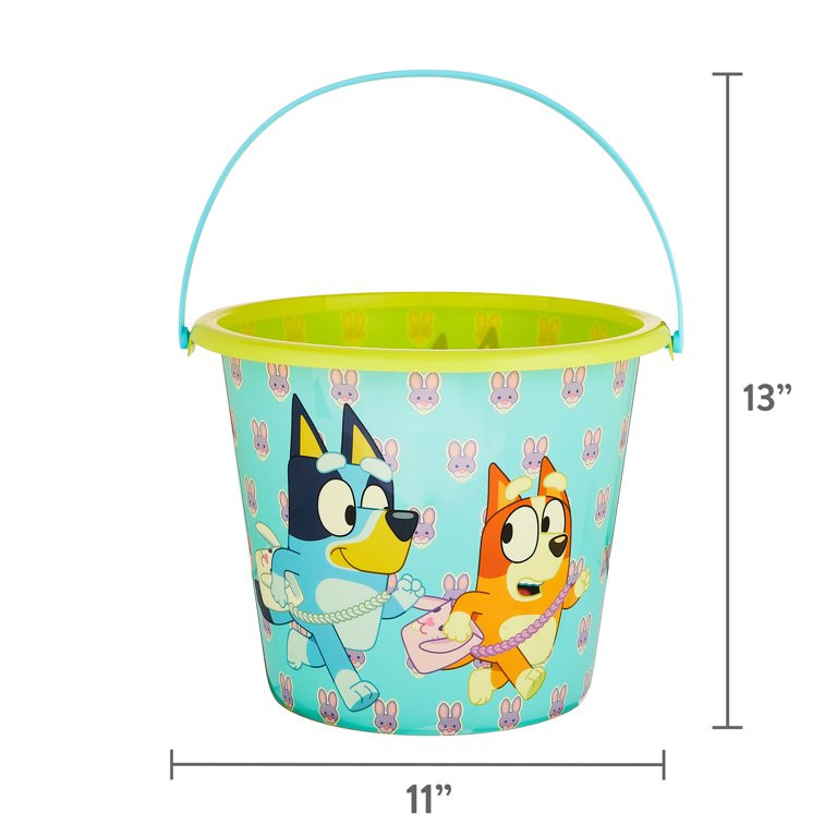 Bluey Jumbo Plastic Easter Bucket - 10.75" x 8.75" | Walmart (US)