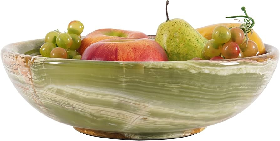 Radicaln Marble Fruit Bowl 10" Green Onyx Handmade Fruit And Vegetable Holder - Decorative Bowl F... | Amazon (US)