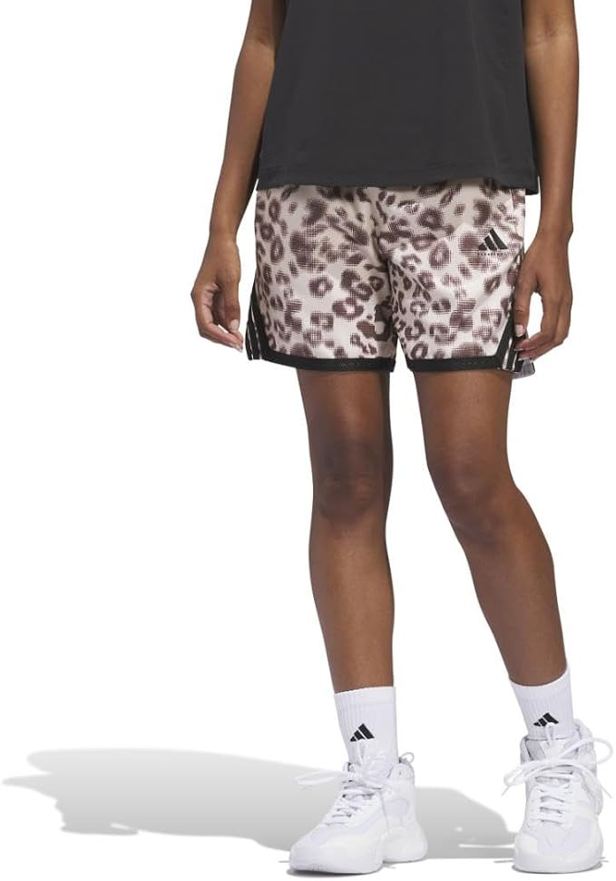 adidas Womens Crazy Lite Cheetah Print Shorts Casual Bottoms Casual - Brown | Amazon (US)