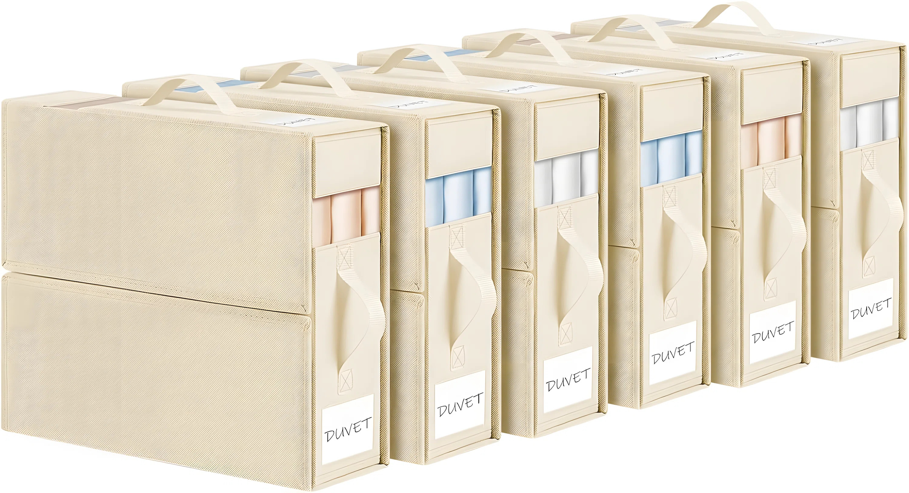 Bed Sheet Organizers And Storage 6 Pack - Foldable Linen Closet Organizer, Space-Saving Bedding S... | Wayfair North America