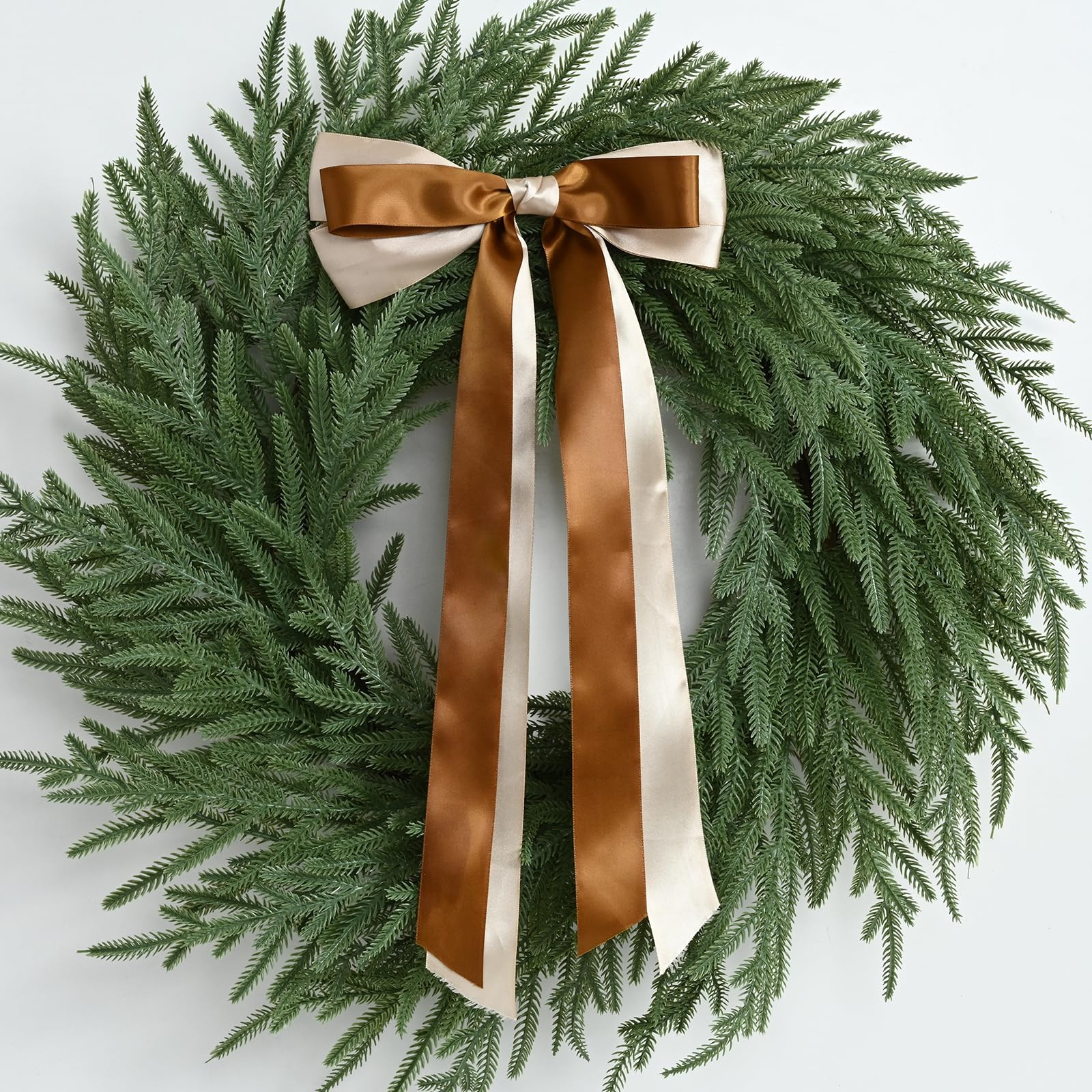 Christmas Decorations -24 Inch Christmas Wreath, Norfolk Pine Wreath, Christmas Wreaths for Front... | Amazon (US)