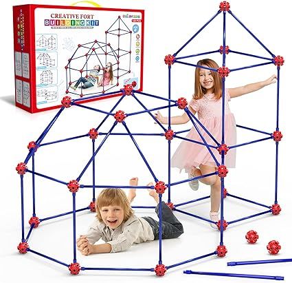 Springflower Fort Building Kit for Kids,STEM Construction Toys, Educational Gift for 4 5 6 7 8 9 ... | Amazon (US)