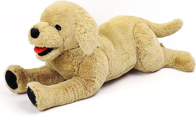 LotFancy Dog Stuffed Animals Plush, 21'' Soft Cuddly Golden Retriever Plush Toys, Large Stuffed D... | Amazon (US)